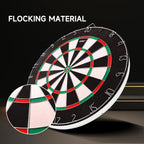 Gse 18''X1'' 2-In-1 Flocking Dartboard Game Set With Six 17G Steel Tip Darts. Bullseye And Dart Board Games Set