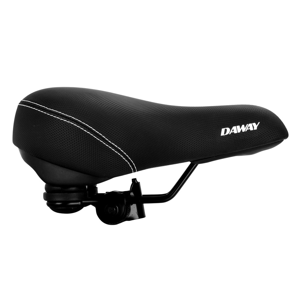 Daway Comfortable Wide Bike Seat - C10 Soft Foam Padded Exercise Bicycle Saddle For Men Women Seniors, Shock Absorbing, Universa