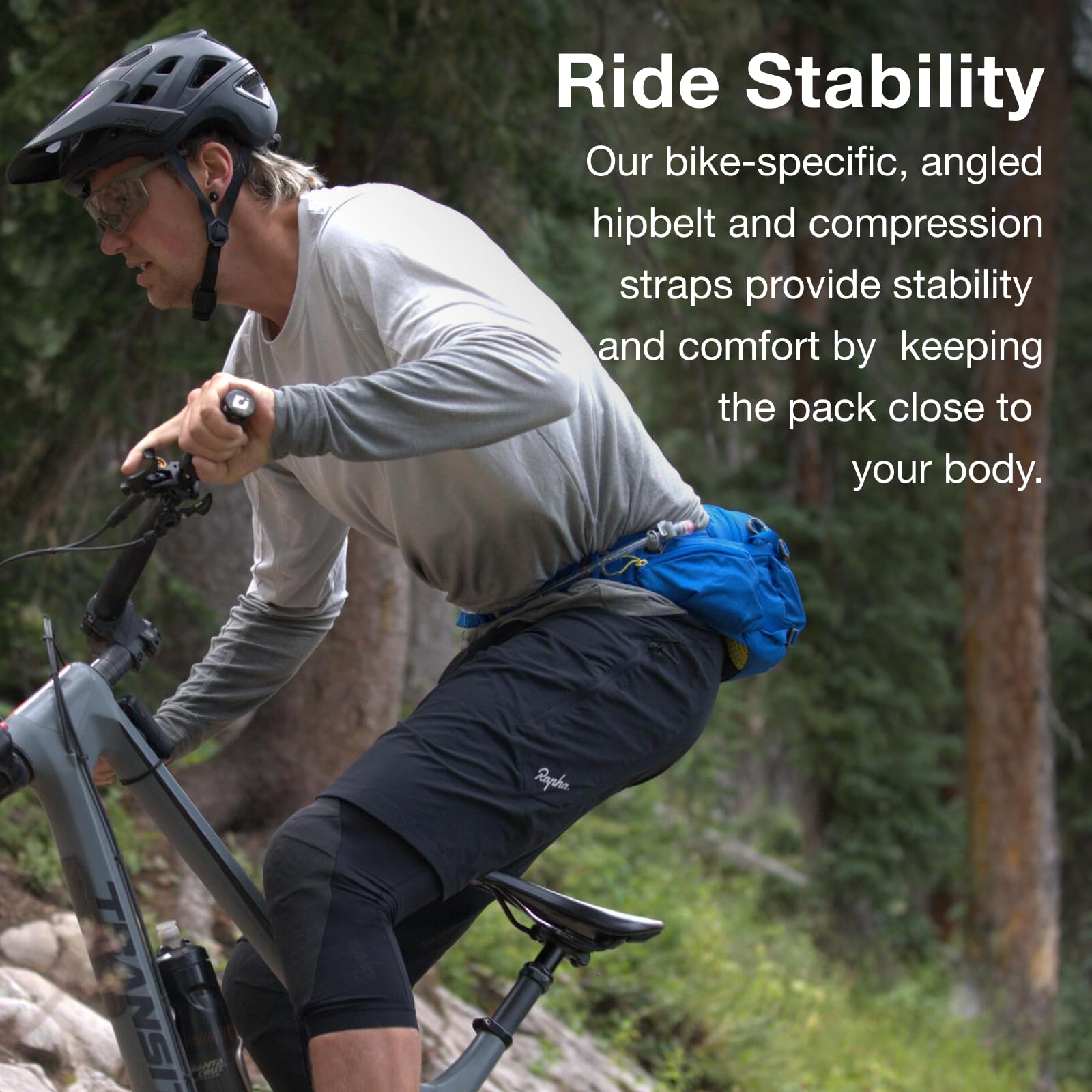 Osprey Seral 7L Biking Waist Pack with Hydraulics Reservoir for Men and Women, Black