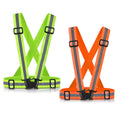Sawnzc Reflective Vest 2Pack, High Visible Reflective Running Vest Gear For Biking Motorcycle Dog Walking, Adjustable Safety Ves