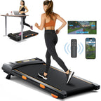Walking Pad Treadmill With Incline, Under Desk Treadmill For Home Office, 2.5Hp, 300 Lbs Capacity, App/Remote Control, Led Displ