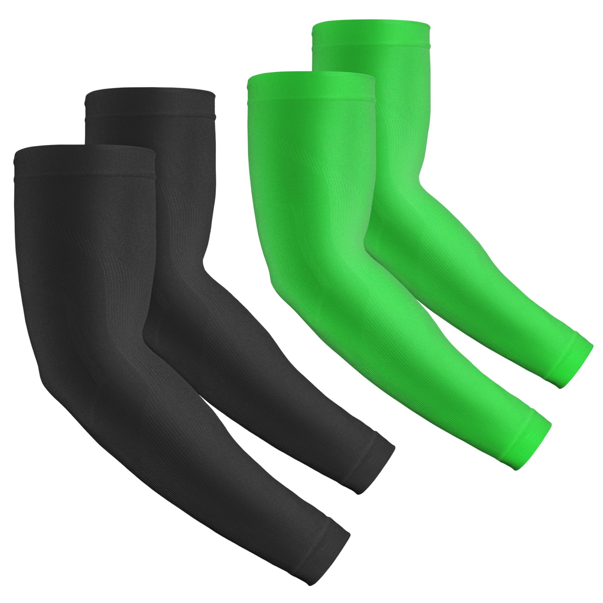 Rescoto 2 Pairs Uv Protection Cooling Arm Sleeves Compression Sun Sleeves For Men Women Youth, Tattoo Cover Up, Upf 50