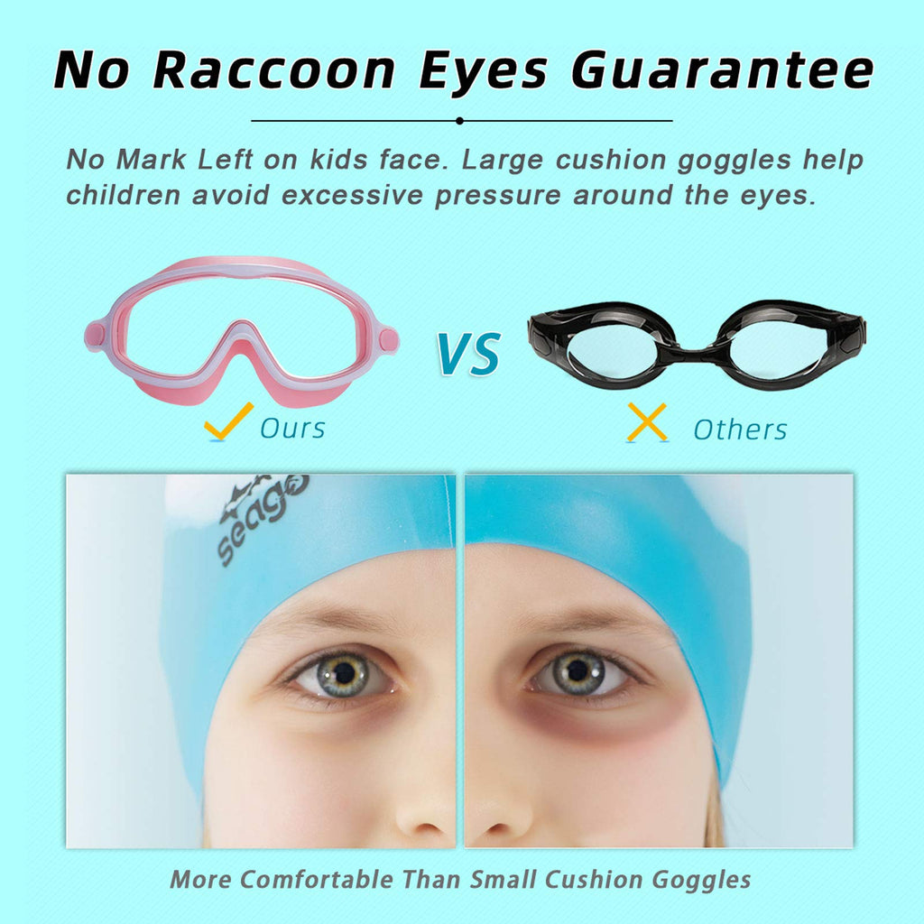 Kids Goggles For Swimming 2 Pack No Leaking Anti-Fog Outer Eye Fit With Wide View Uv Protection Crystal Clear Watertight Swim Go