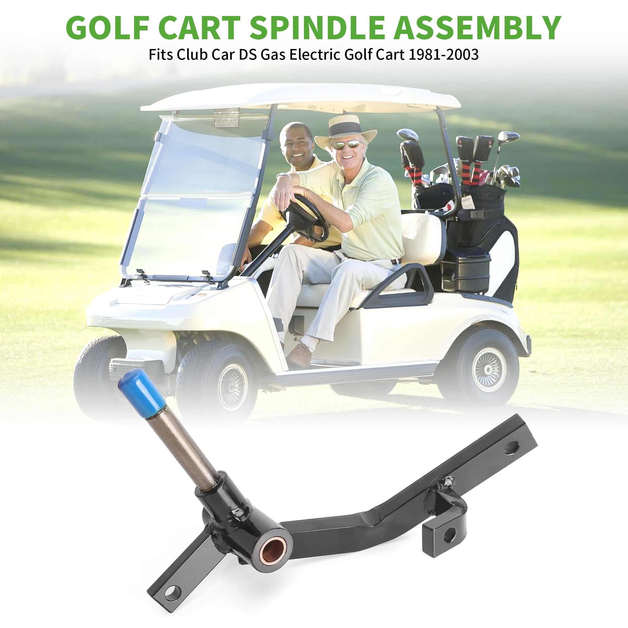 10L0L Golf Cart Spindle Passenger Side Fits Club Car Ds Gas Electric Years 1981-2003 1010347