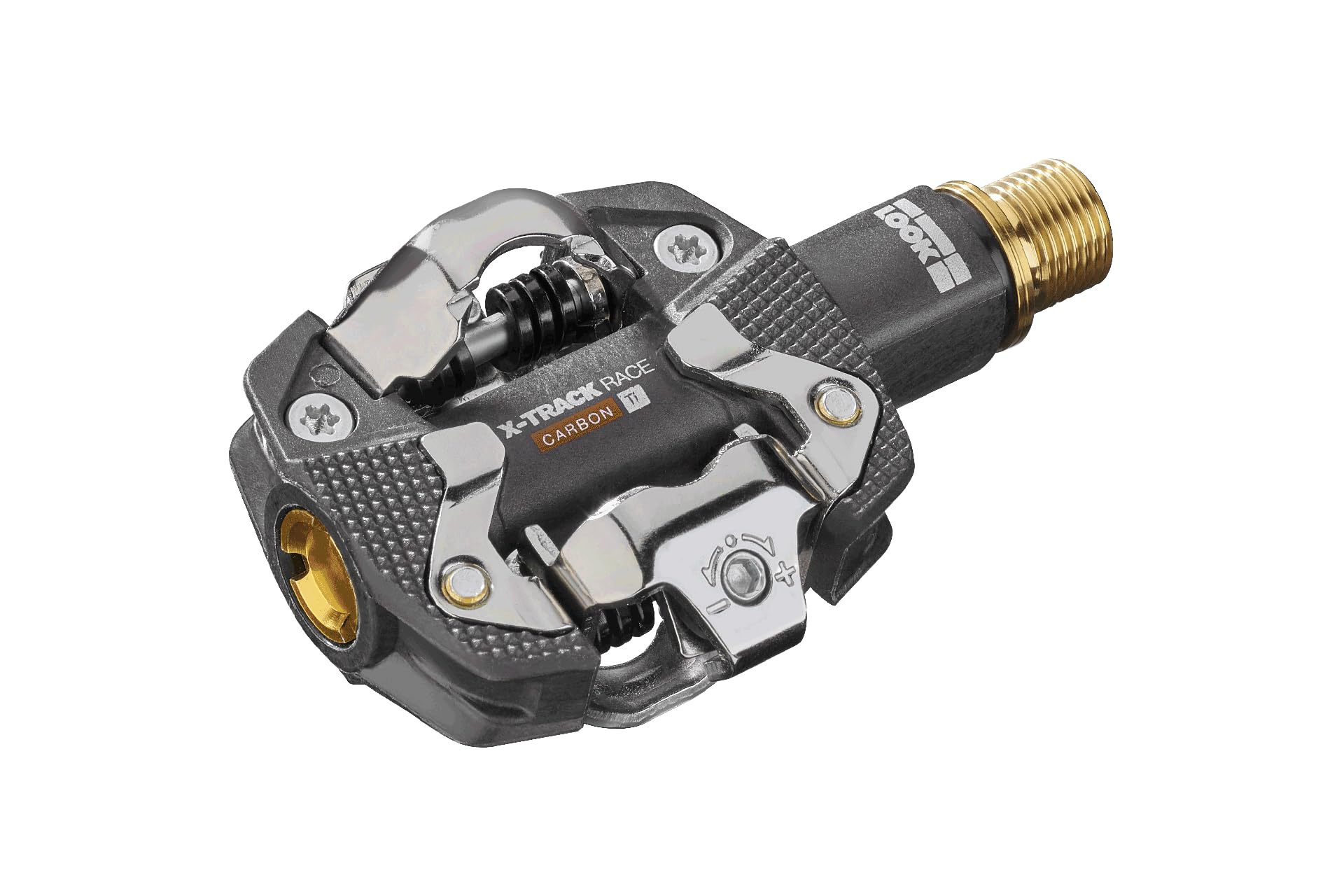 LOOK Cycle Bicycle Pedals, X-Track Race Carbon Ti MTB Standard SPD Mechanism Compatible Carbon Body