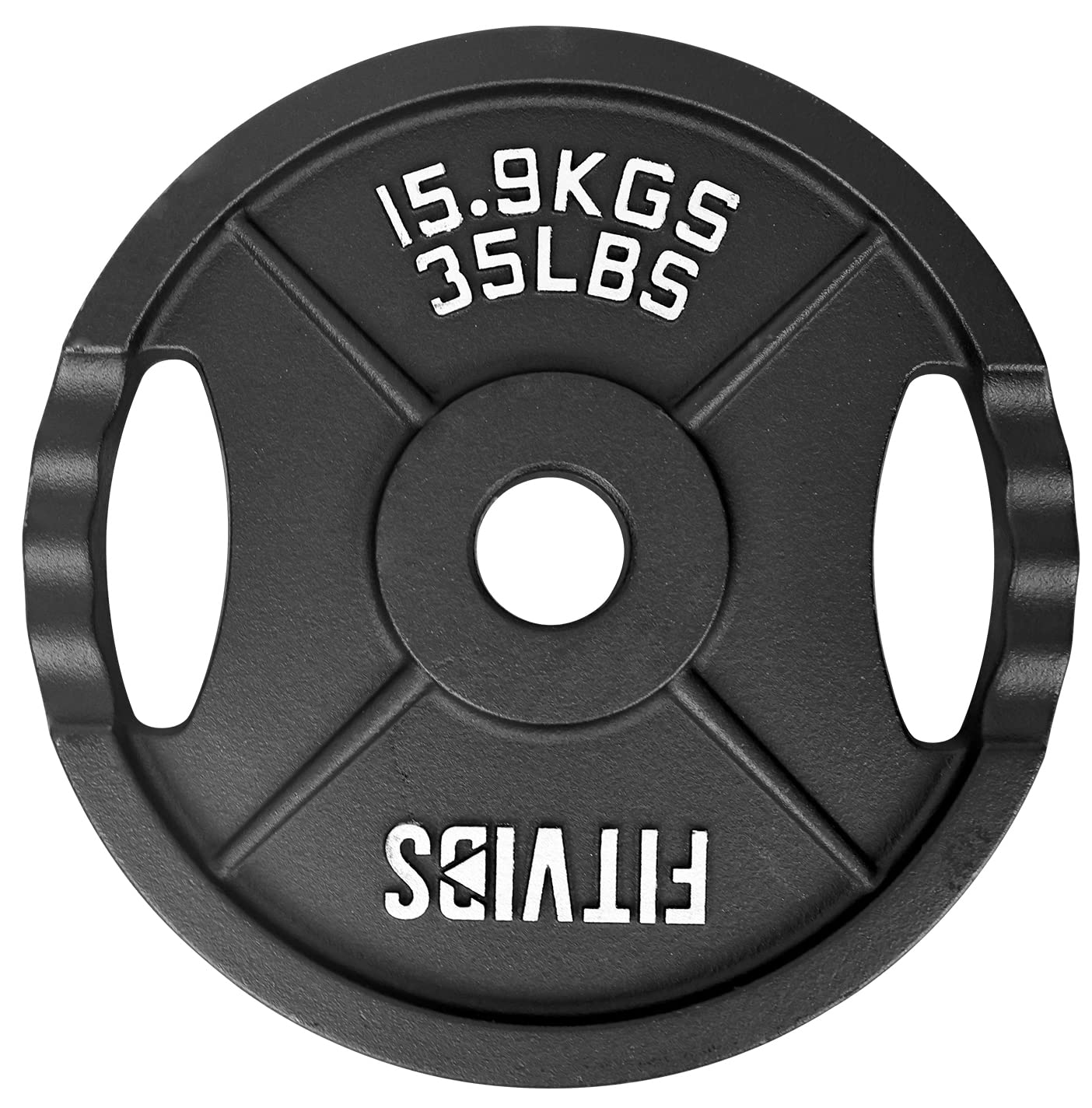 Fitvids Olympic 2-Inch Cast Iron Plate Weight Plate For Strength Training And Weightlifting, Two Hole Style, 35Lb Pair