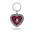 Rico Industries Ncaa Florida State Seminoles Metal Rhinestone Heart Keychain 1.38 X 3-''