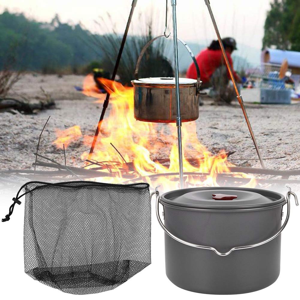 Hanging Pot Cooking Pot, Single Soup Pot, For Camping Hiking