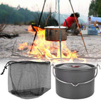 Hanging Pot Cooking Pot, Single Soup Pot, For Camping Hiking