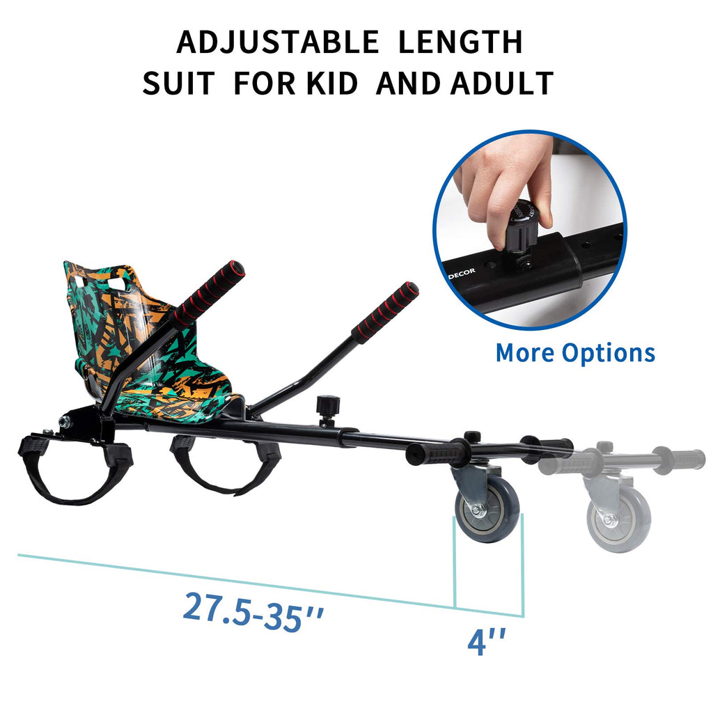 Sunshine Hoverboard Kart Seat Attachment Accessory For 6.5 8 10 Two Wheel Self Balancing Scooter