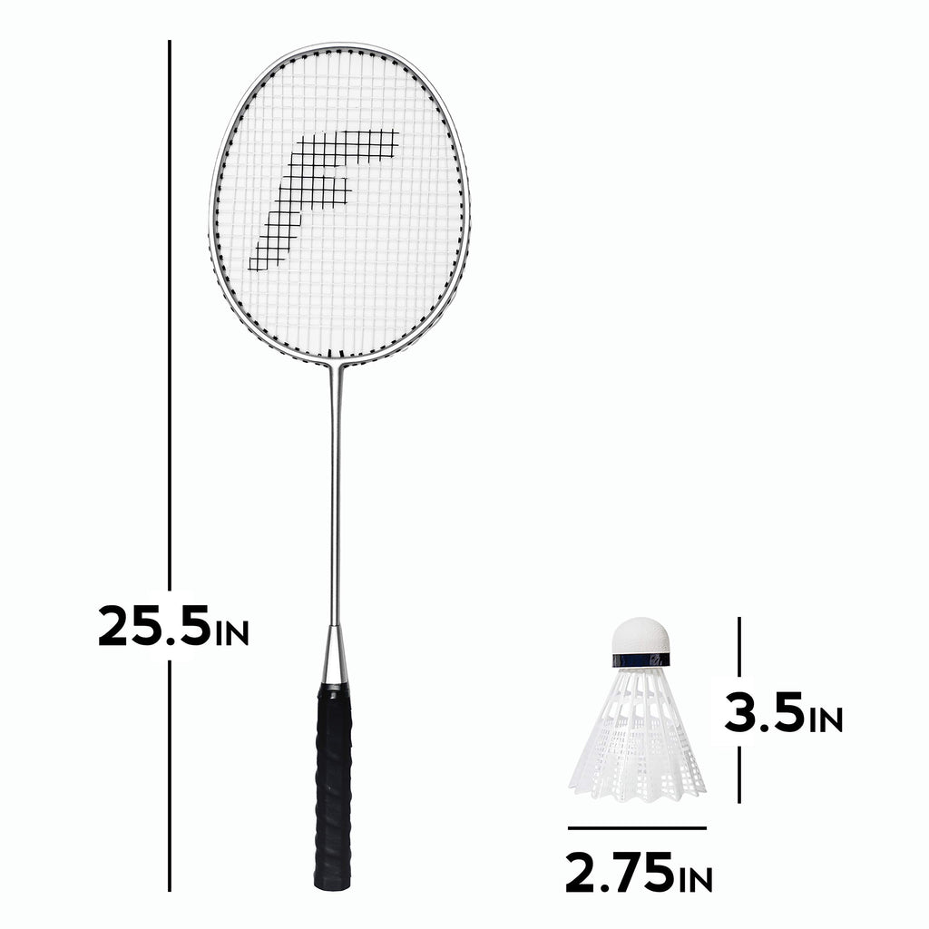 Franklin Sports Badminton Racket And Shuttlecock Set - Includes (4) Rackets, (4) Shuttlecocks With Carry Bag
