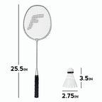 Franklin Sports Badminton Racket And Shuttlecock Set - Includes (4) Rackets, (4) Shuttlecocks With Carry Bag
