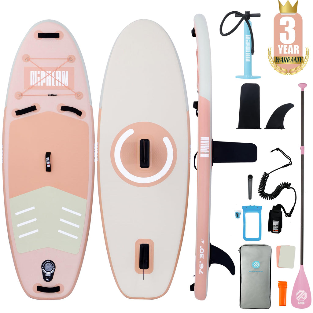 Niphean Inflatable Stand Up Paddle Board with SUP Accessories, Anti-Slip EVA Deck, 106 Inflatable Paddle Boards for Adults & You