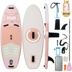 Niphean Inflatable Stand Up Paddle Board with SUP Accessories, Anti-Slip EVA Deck, 106 Inflatable Paddle Boards for Adults & You