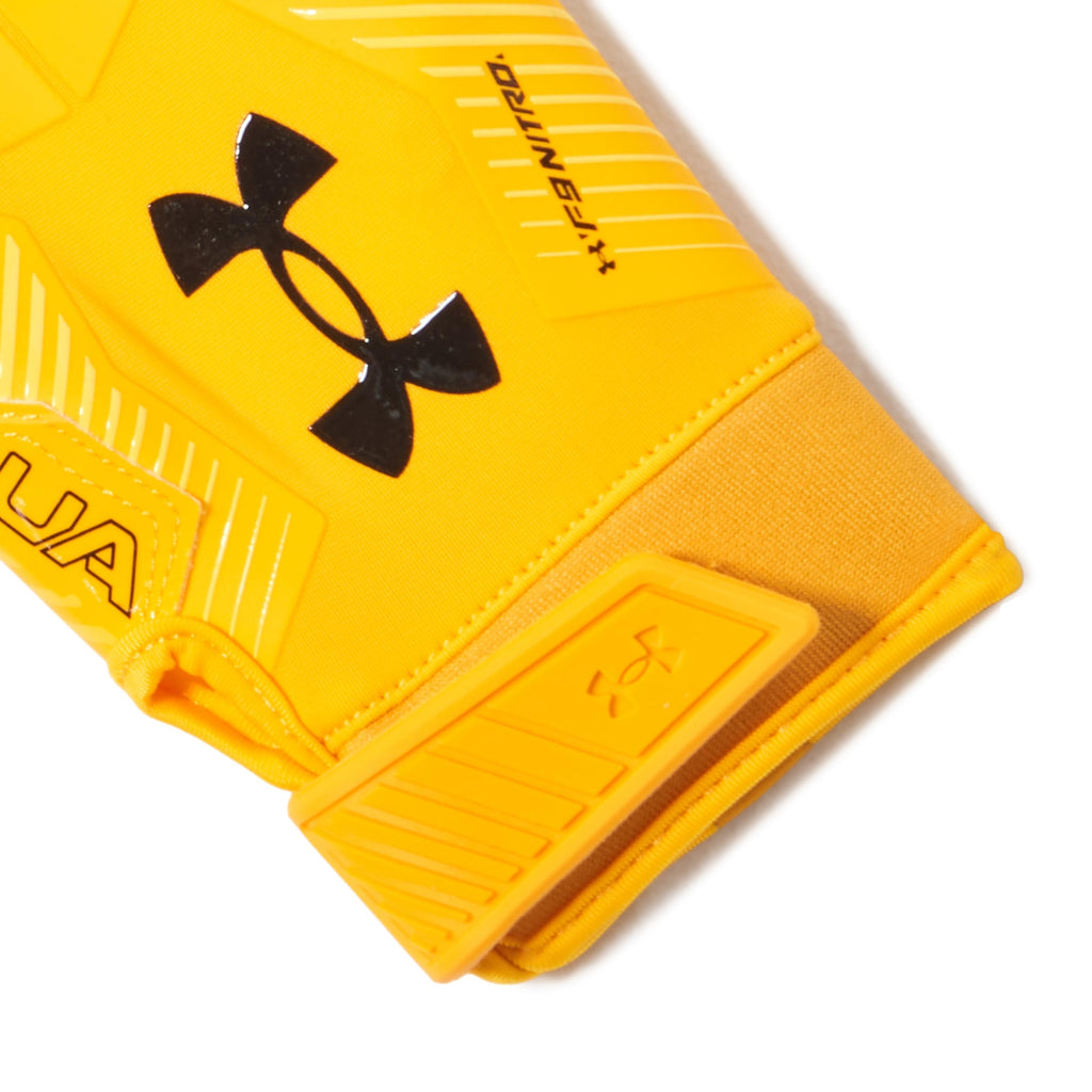 Under Armour Men'S F9 Nitro Football Gloves, (750) Steeltown Gold/Taxi/Black, Large