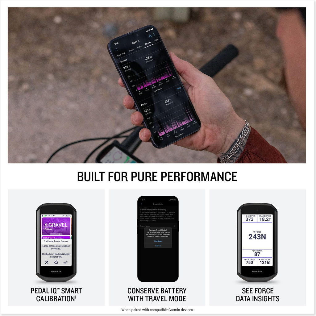 Garmin Rally RS/XC210, Dual-Sensing Power Meter Bundle Road and Off-Road Riding, Rechargeable, Easy-to-Transfer, with Cycling Dy