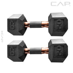 Cap Barbell 50 Lbs Coated Dumbbell Set With Copper Handles, 25Lbx2