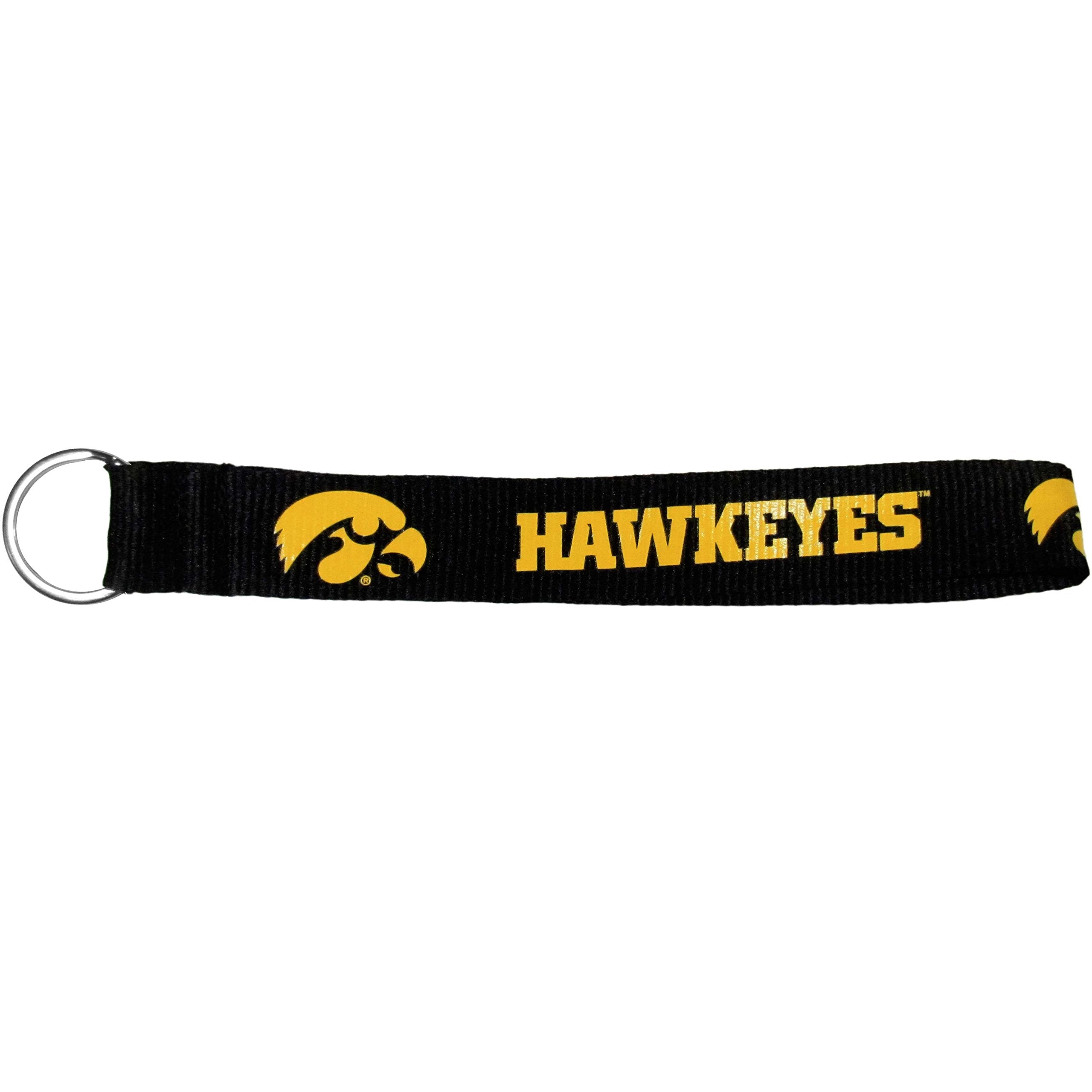 Ncaa Iowa Hawkeyes Lanyard Key Chain, Black, Wristlet