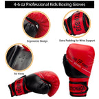 Mamxwaga 3-In-1 Boxing Gloves And Punching Mitts Set For Kids, Sports Boxing Gloves Boxing Pads With Hand Wraps, Kids Boxing Equ