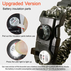 Nvioasport 20 In 1 Paracord Bracelet, Survival Whistle, Perfect For Camping, Hiking,Survival Bracelet