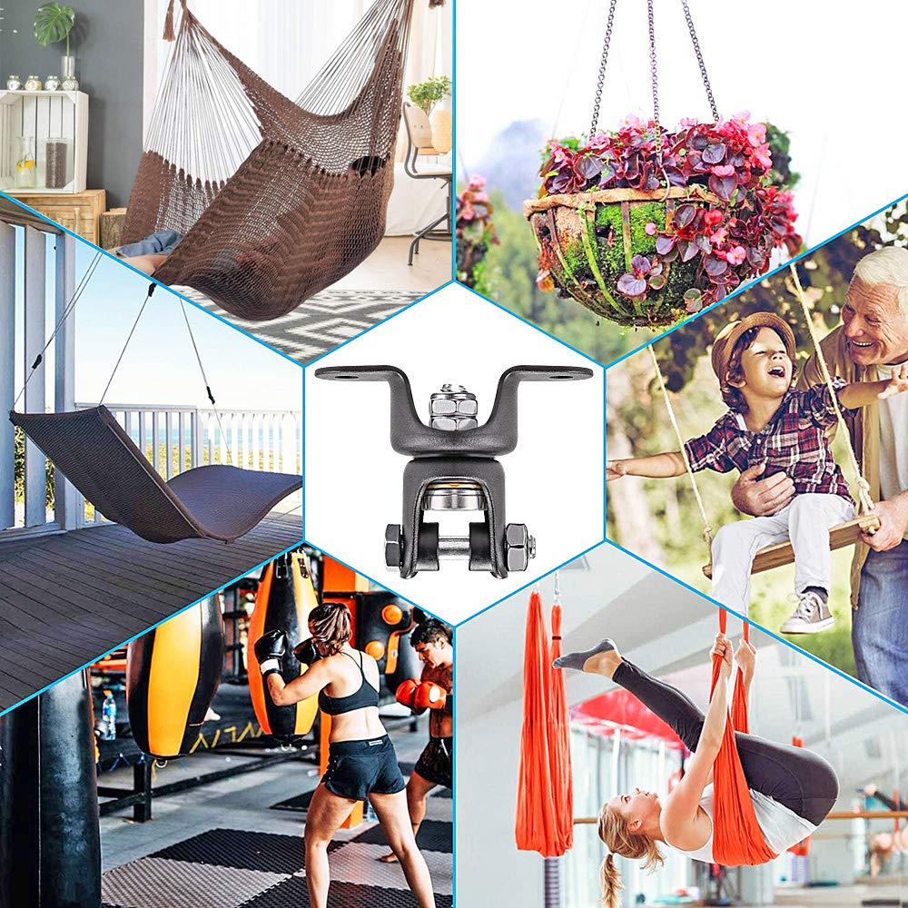 Benelabel Heavy Duty Punching Bag Hanger - 360    Rotation Wood Beam Holder With Bearing Swivel - Easy To Install - Durable Mate