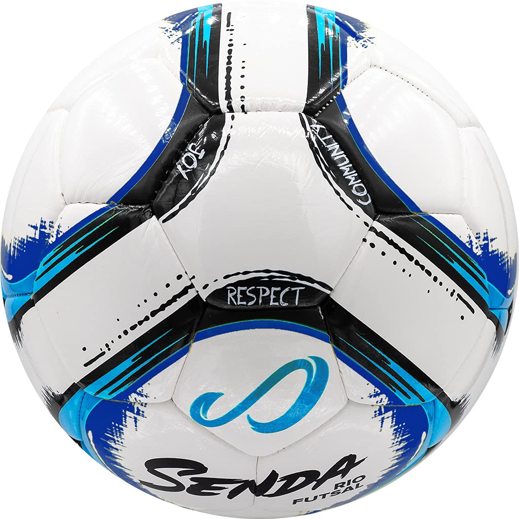 Senda Rio Match Futsal Ball, Fair Trade Certified, Blue/Black, Size 3 (Ages 8-12)