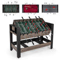 Goplus 3-in-1 Swivel Game Table, 49   Combo Game Table with Foosball, Pool Billiards & Table Tennis for Adults, Indoor Arcade 