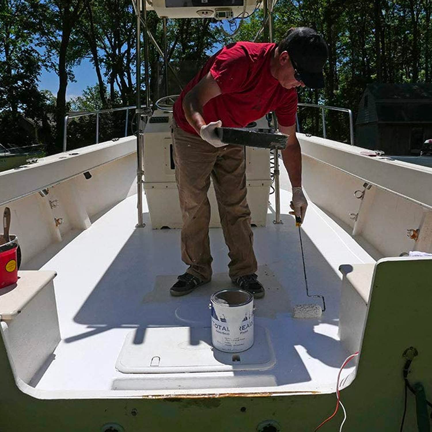 Totalboat-409322 Totaltread Non-Skid Deck Paint, Marine-Grade Anti-Slip Traction Coating For Boats, Wood, Fiberglass, Aluminum,