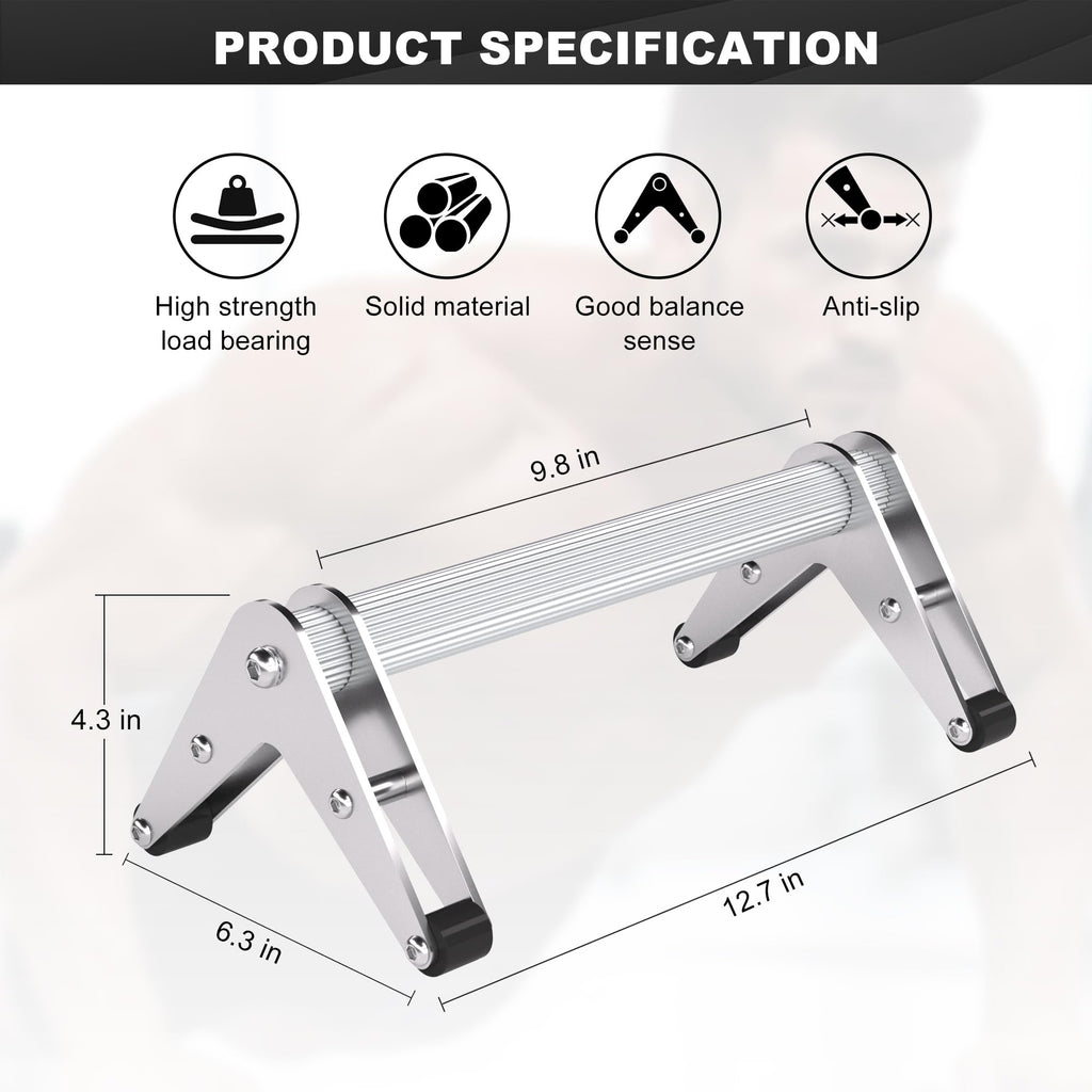 Mochantum Push Up Bar - Heavy-Duty Stainless Steel Pushup Stands with Non-Slip Base, 660LB Capacity, Portable Home Gym Equipment