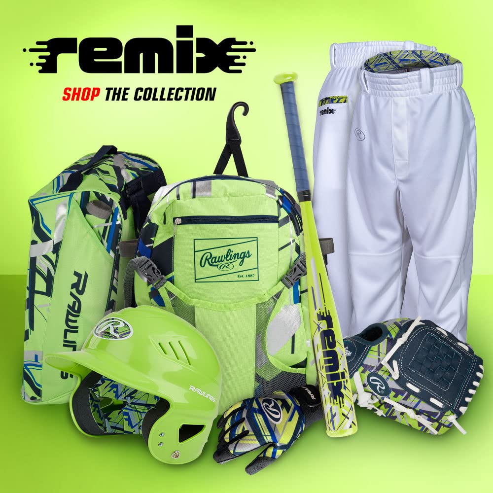Rawlings Remix T-Ball/Coach Pitch Batting Gloves | Boys & Girls Size Youth Xs | Neon Green
