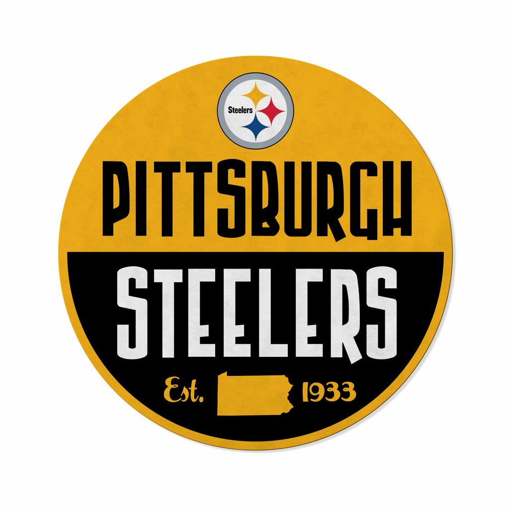 Rico Industries Nfl Football Pittsburgh Steelers Classic Shape Cut Pennant - Home And Living Room D  Cor - Soft Felt Ez To Hang