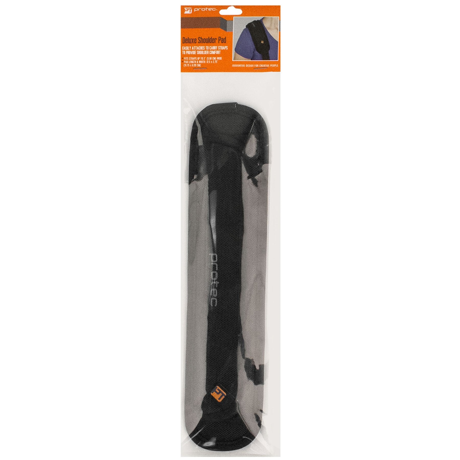 Pro Tec Deluxe Neoprene Non-Slip Shoulder Strap Pad, Fits Straps Up To 2 Inches Wide (Model Shpad12), Black, One Size