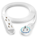 Maximm New 360 Degree Rotating Flat Extension Cord 12 Ft Multi 3 Outlet Power Cord Grounded 16 Awg Ul Certified