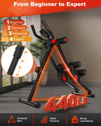 Gikpal Ab Workout Equipment - Ab Machine Abdominal Exercise Equipment For Home Gym, Foldable Ab Crunch Waist Trainer For Stomach