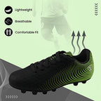 Stealth Firm Ground Soccer Shoes -Black/Green - Vizari Sports