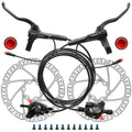 MT200 Hydraulic Brake for Ebike, 2-Pin Power-Off E-Bike Hydraulic Disc Brake Set with 160/180/203mm Rotors, 2-Piston Hydraulic B