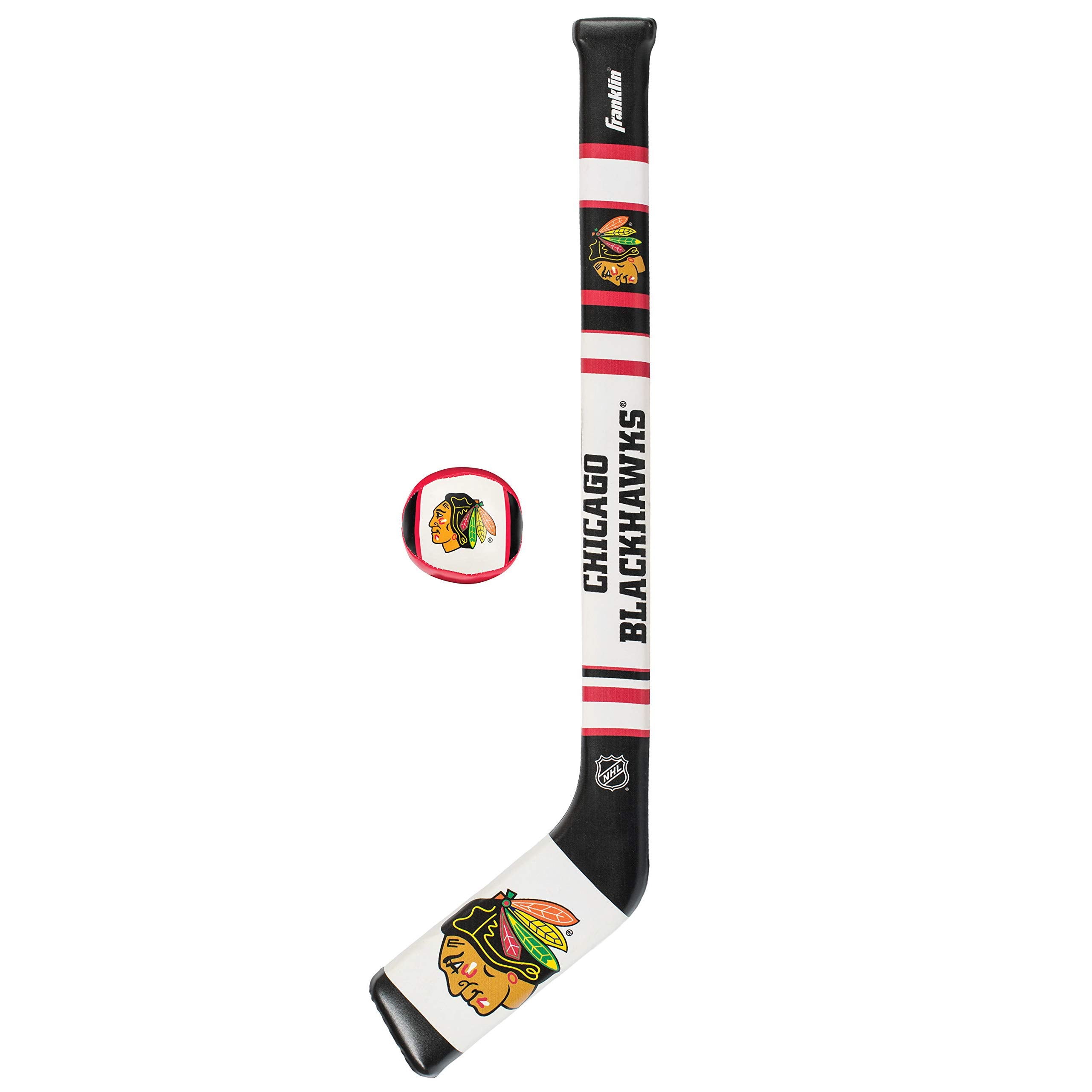 Franklin Sports Chicago Blackhawks Nhl Mini Soft Hockey Stick Set - Great Toy For Kids- Nhl Team Soft Foam Mini Knee Hockey Stic