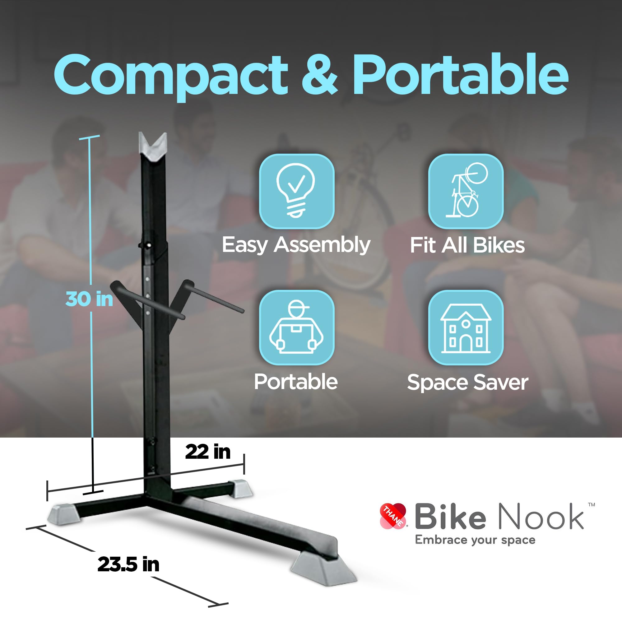 Bike Nook Bike Stand & Vertical Storage Rack The Original Vertical Bicycle Floor Stand For Garage Storage And Indoor And Outdoor