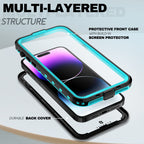 Beastek Iphone 14 Pro Waterproof Case, Tre Series Magsafe Shockproof Dustproof Ip68 Case With Built-In Screen Protector And Mag