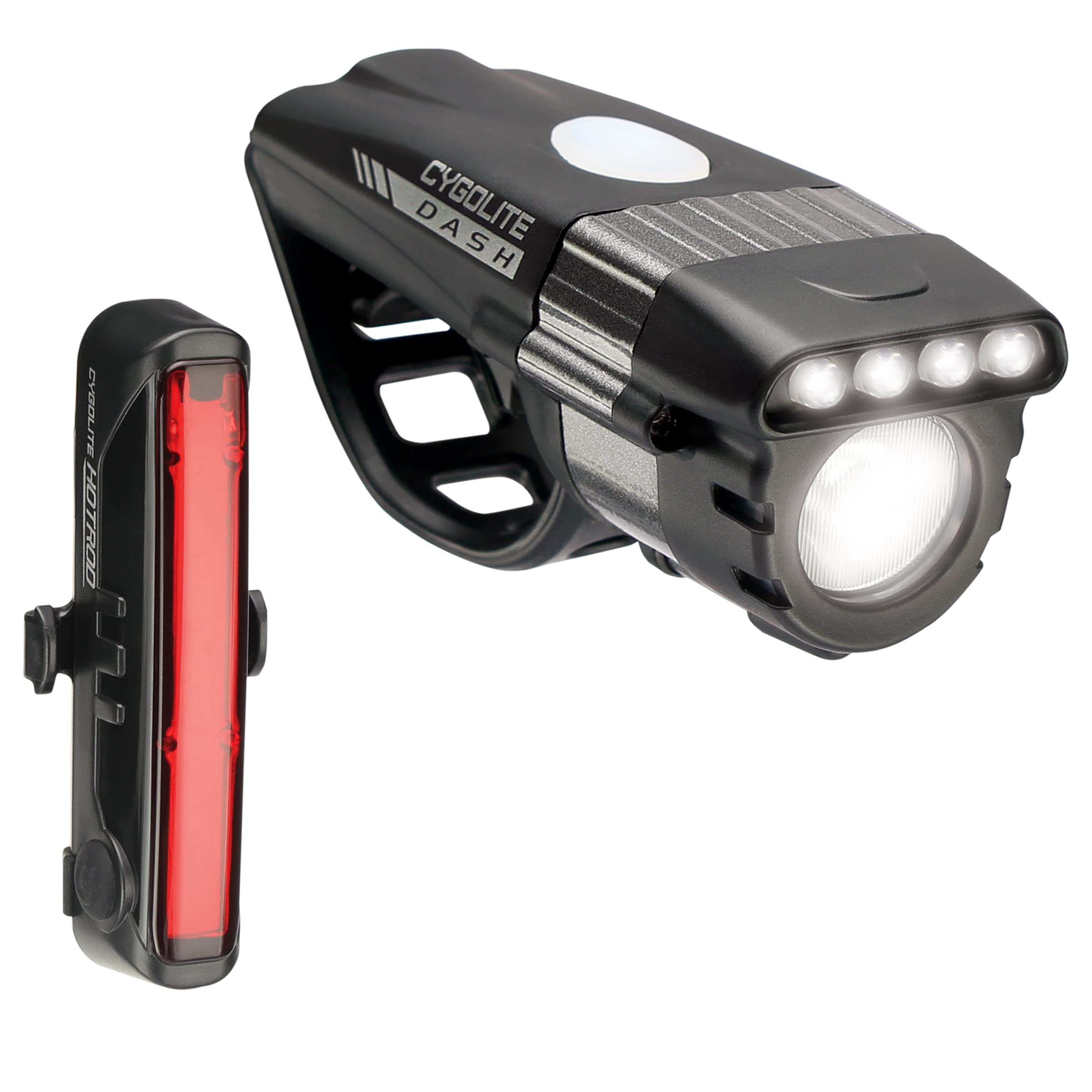Cygolite Dash Pro 600 Lumen Headlight & Hotrod 50 Lumen Tail Light Usb Rechargeable Bicycle Light Combo Set