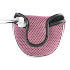 Andux Mesh Mallet Putter Cover Golf Putter Head Covers Pink, Semicircle