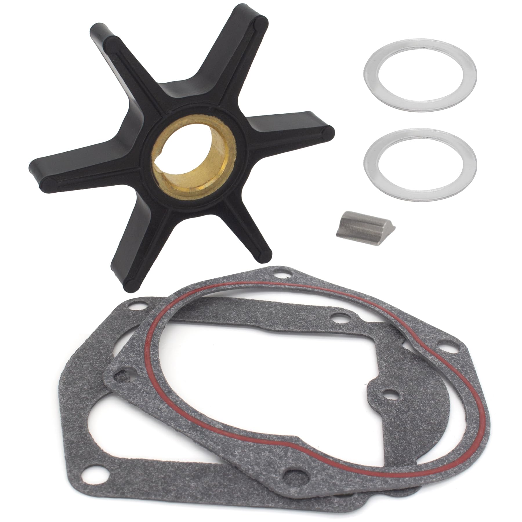 QuickMarine 8508910 Water Pump Impeller Service Kit for Mercury Marine Force 25 30 40 50 HP Outboard Motor Replacement 47-85089 