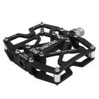 Mzyrh Mountain Bike Pedals, Ultra Strong Colorful Cnc Machined 9/16'' Cycling Sealed 3 Bearing Pedals(Black 3 Bearings)