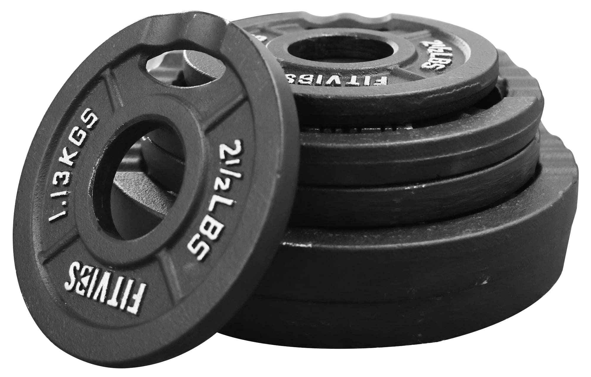 Fitvids Olympic 2-Inch Cast Iron Plate Weight Plate For Strength Training And Weightlifting, Two Hole Style, 35Lb Set