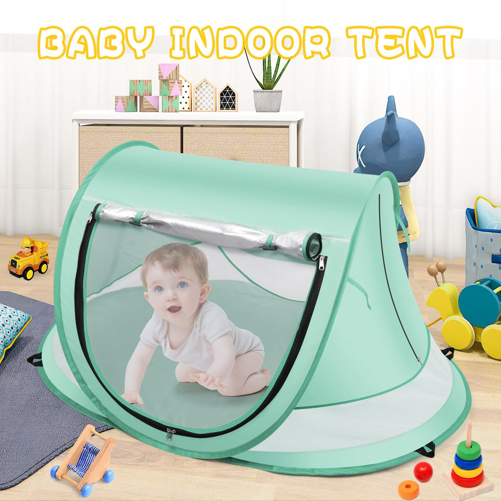Baby Beach Tent,Large Pop Up Beach Tent Sun Shade For Beach,Portable Baby Travel Tent With Mosquito Net,Indoor Baby Play Tent,Up