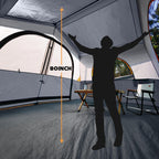 Hikergarden 8 Person Camping Tent - Portable Family Cabin Tent For Camp, Windproof Fabric Camp Tent Outdoor For Hiking, Backpack