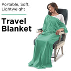 Sagefinds:       2 In 1 Soft Travel Blanket And Pillow | Large Throw For Airplane, Home, Long Flights | Fits In Compact Zipper P