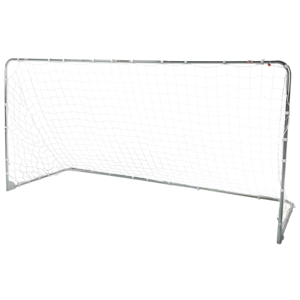 Franklin Sports Premier Steel- Folding Backyard Soccer Goal With All Weather Net - Kids Backyard Soccer Net - Easy Assembly - 10