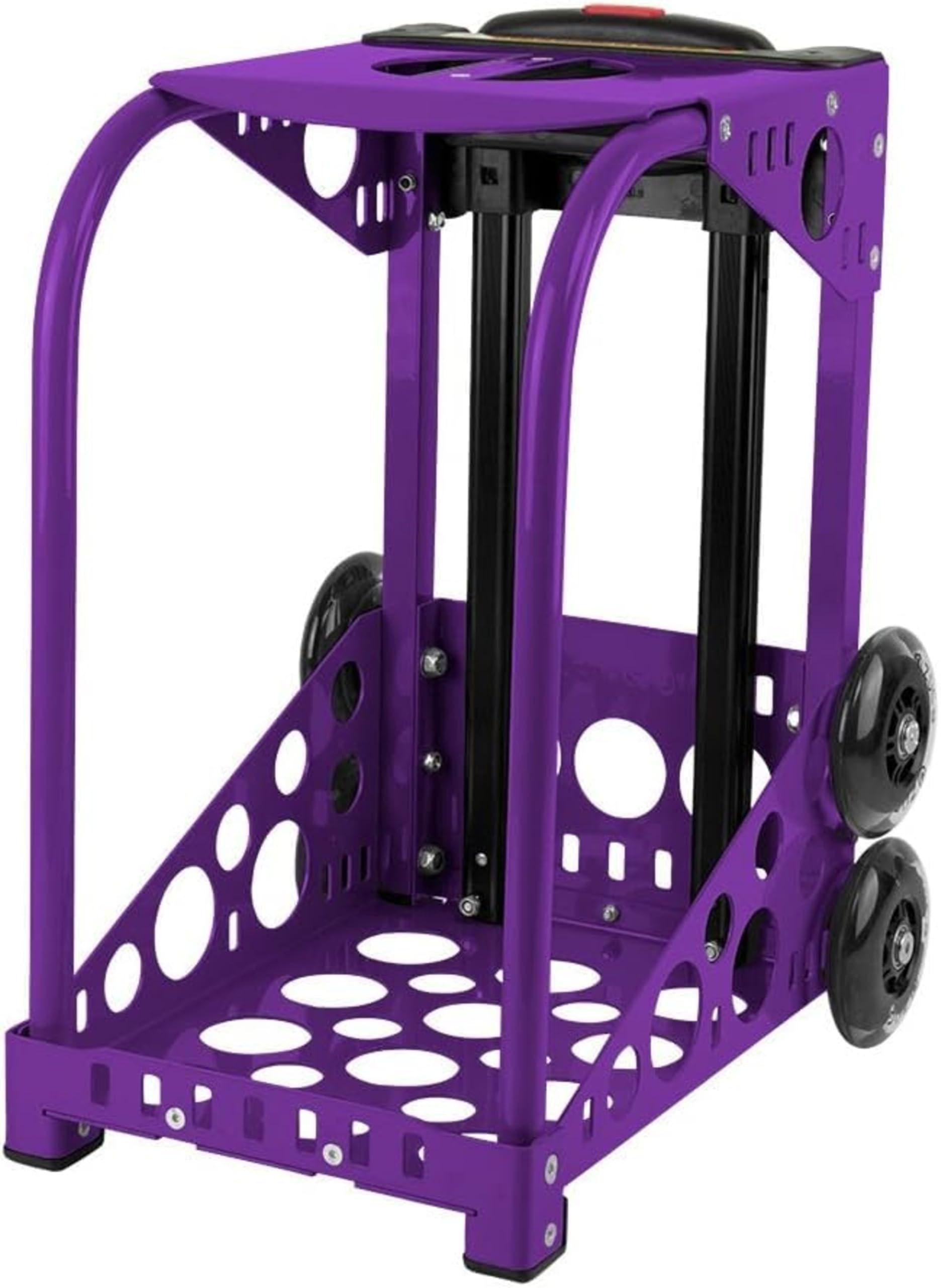 ZUCA Sport Purple Aluminum Alloy Frame with Flashing Dual Wheels, Nylon Feet, 39.5-Inch Telescoping Handle, Chrome-Plated Screws