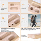 Two Stones Portable Fingerboard As Rock Climbing Training Boards With Edges And Pockets, Portable Climbing Hangboard As Rock Cli